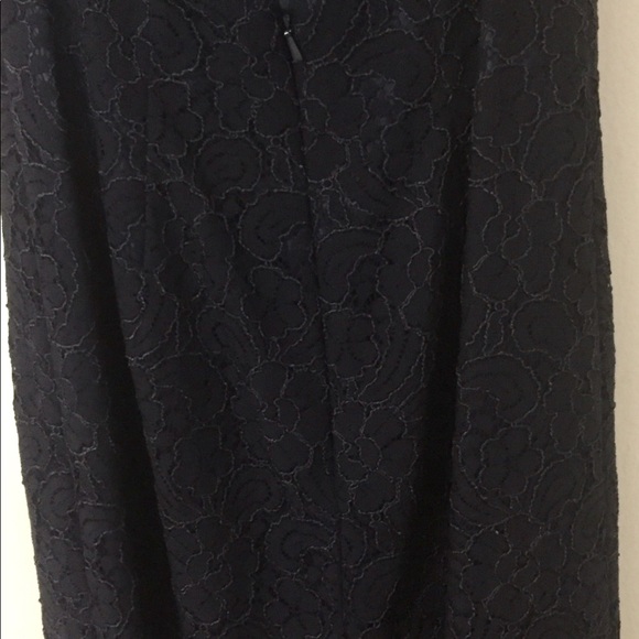 Watters&Watters Navy Blue Lace Embroidered Dress - Picture 3 of 5